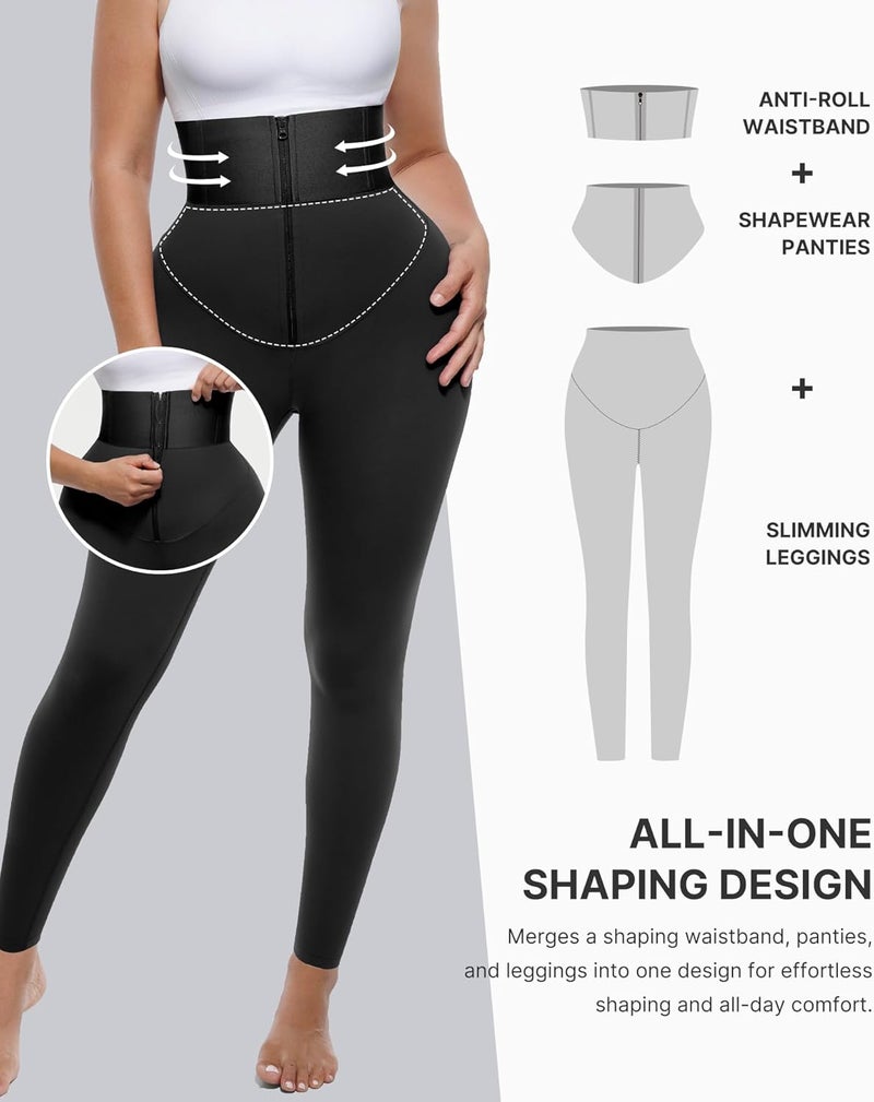 SHAPELLX Leggings for Women Tummy Control High Waisted Leggings Thick Non-See-Through Pants - Image 3